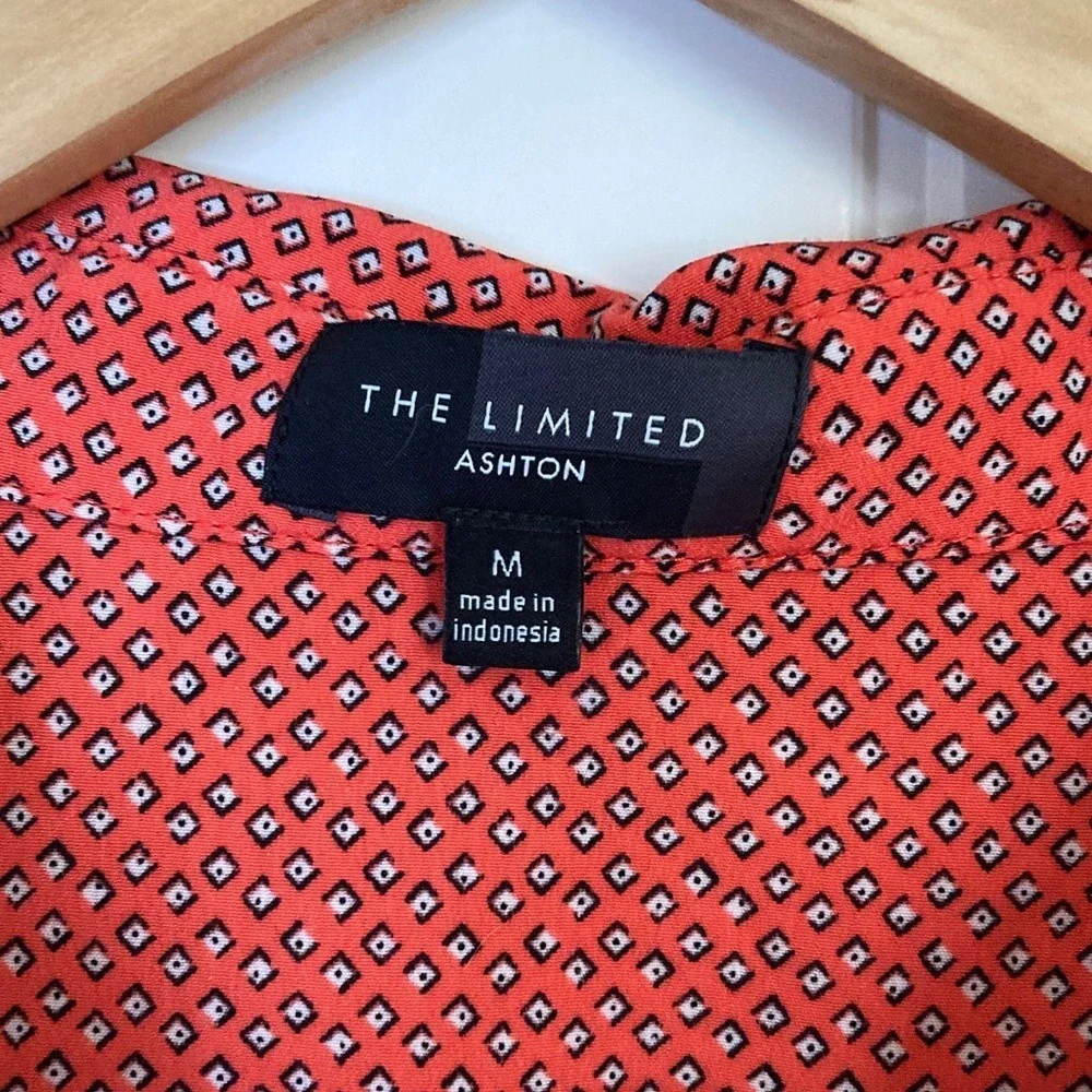 The Limited Womens Ashton Dress Size M Coral 1/2 Button-Up Shirt Dress LS Career